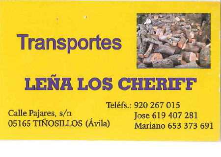 Imagen TRANSPORTES - LEÑA LOS CHERIFF