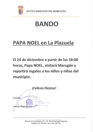 Imagen Papa Noel en La Plazuela