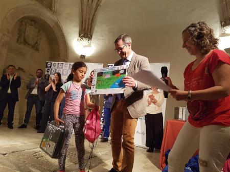 Imagen Álvaro Corredor, Lía Herrero, Javier Gil y Adam Dahmane, ganadores de la VI edición del concurso Escolar de Dibujo Ecológico de Cope Segovia