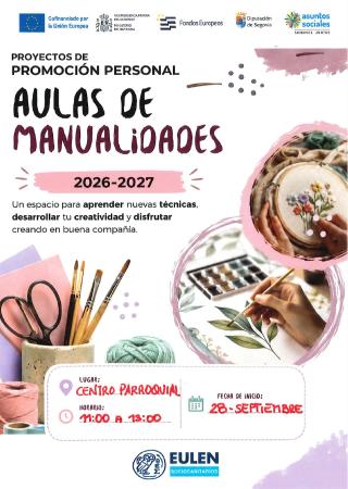 Imagen NOTA INFORMATIVA- AULAS DE MANUALIDADES 2026-2027