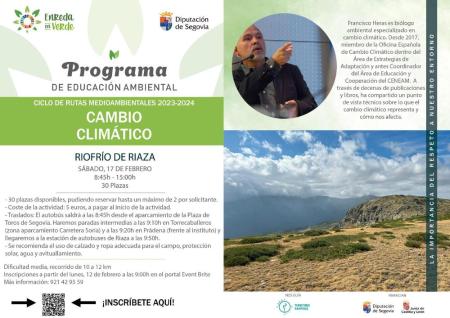 Imagen Las rutas medioambientales de la Diputación continúan concienciando sobre el cambio climático el 17 de febrero en Riofrío de Riaza