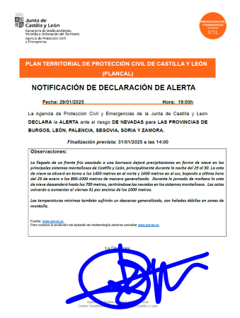 Imagen NOTIFICACIÓN DE DECLARACIÓN DE ALERTA