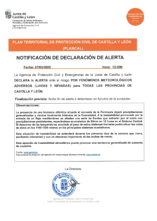 Imagen NOTIFICACIÓN DE DECLARACIÓN DE ALERTA